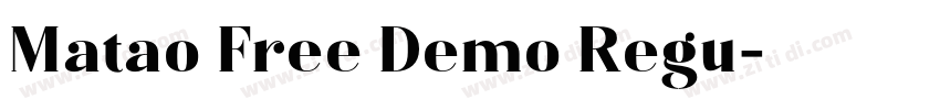 Matao Free Demo Regu字体转换